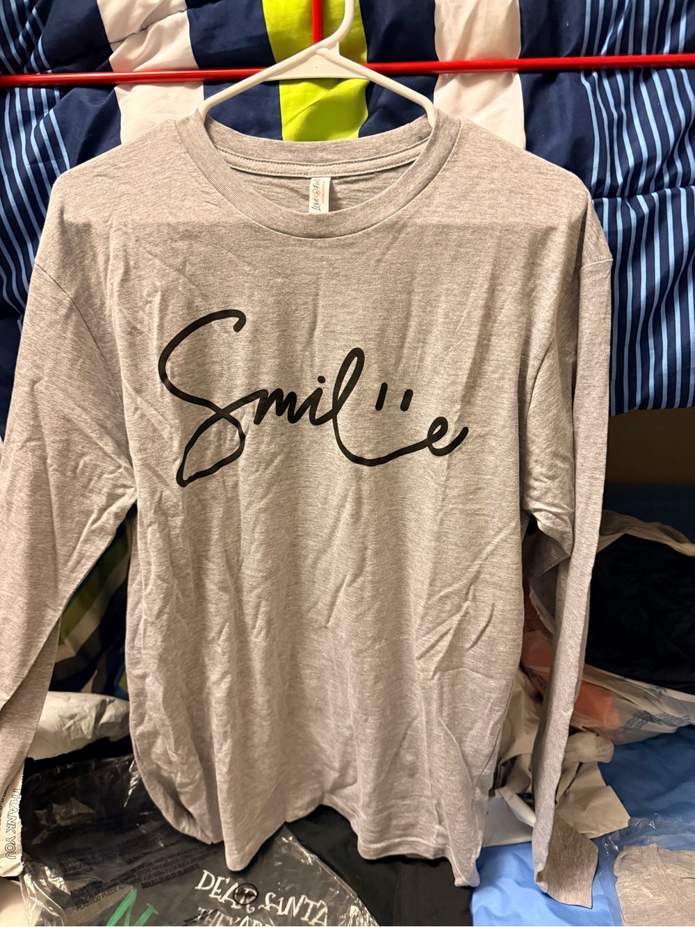 NWT- Smile Long-Sleeve Women’s Top - Gray